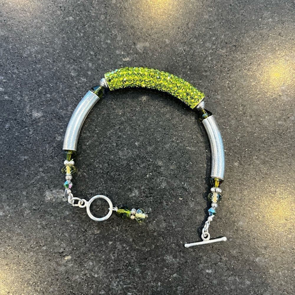 Peridot, 925 Sterling Silver Bracelet, Bracelet, Women's Custom Made